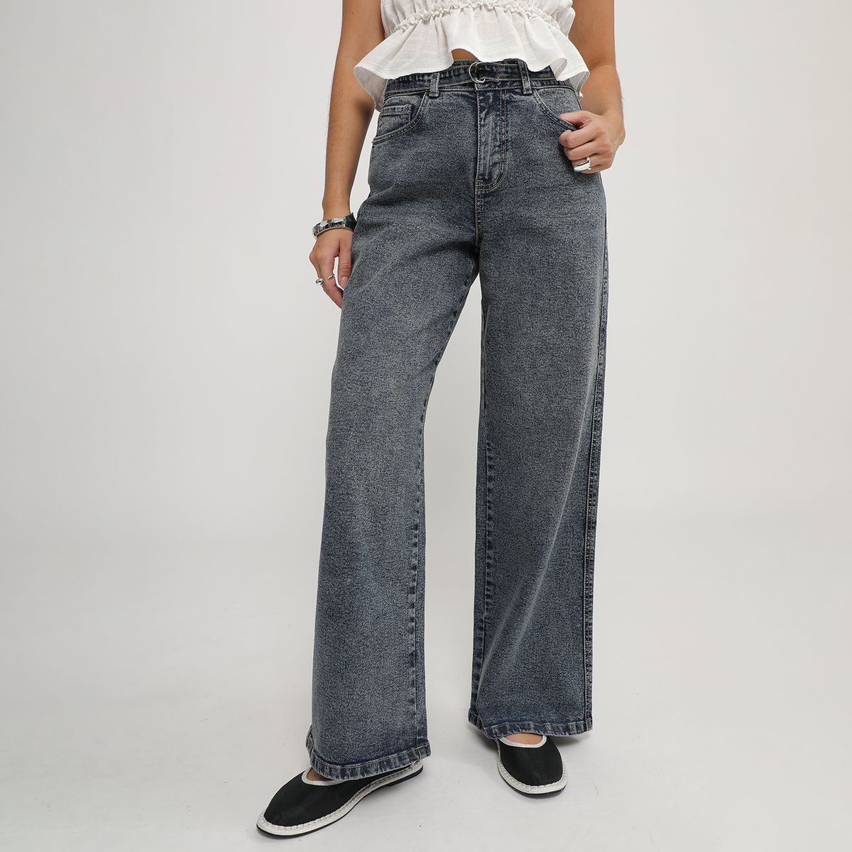 SYBILLA - Jean Wide Leg Tiro Alto Mujer Sybilla