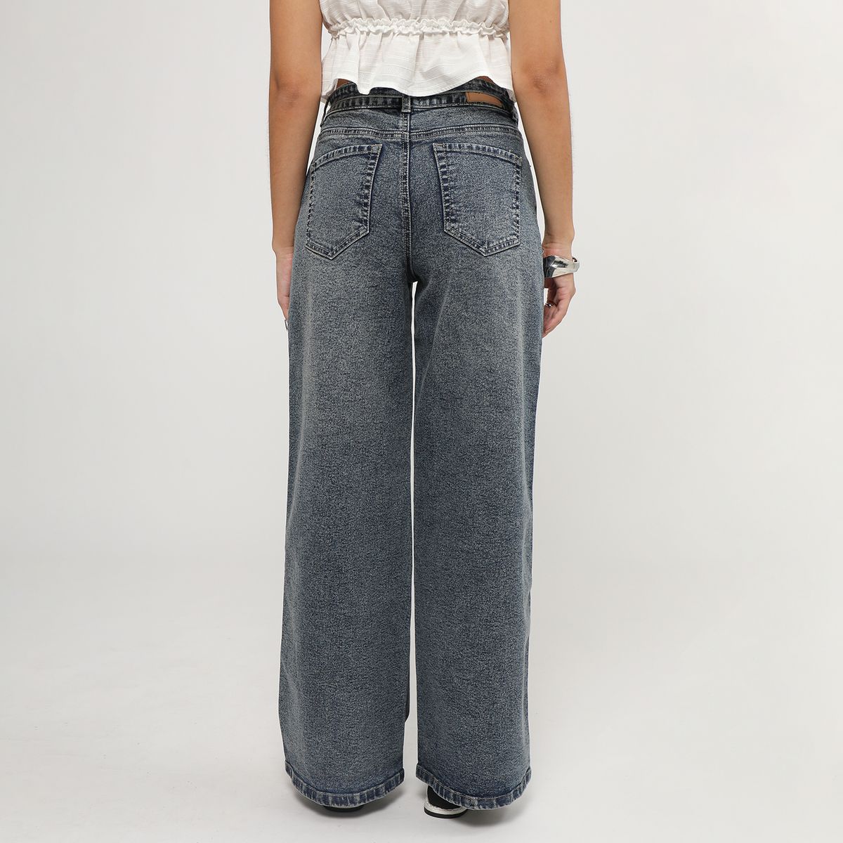 SYBILLA - Jean Wide Leg Tiro Alto Mujer Sybilla