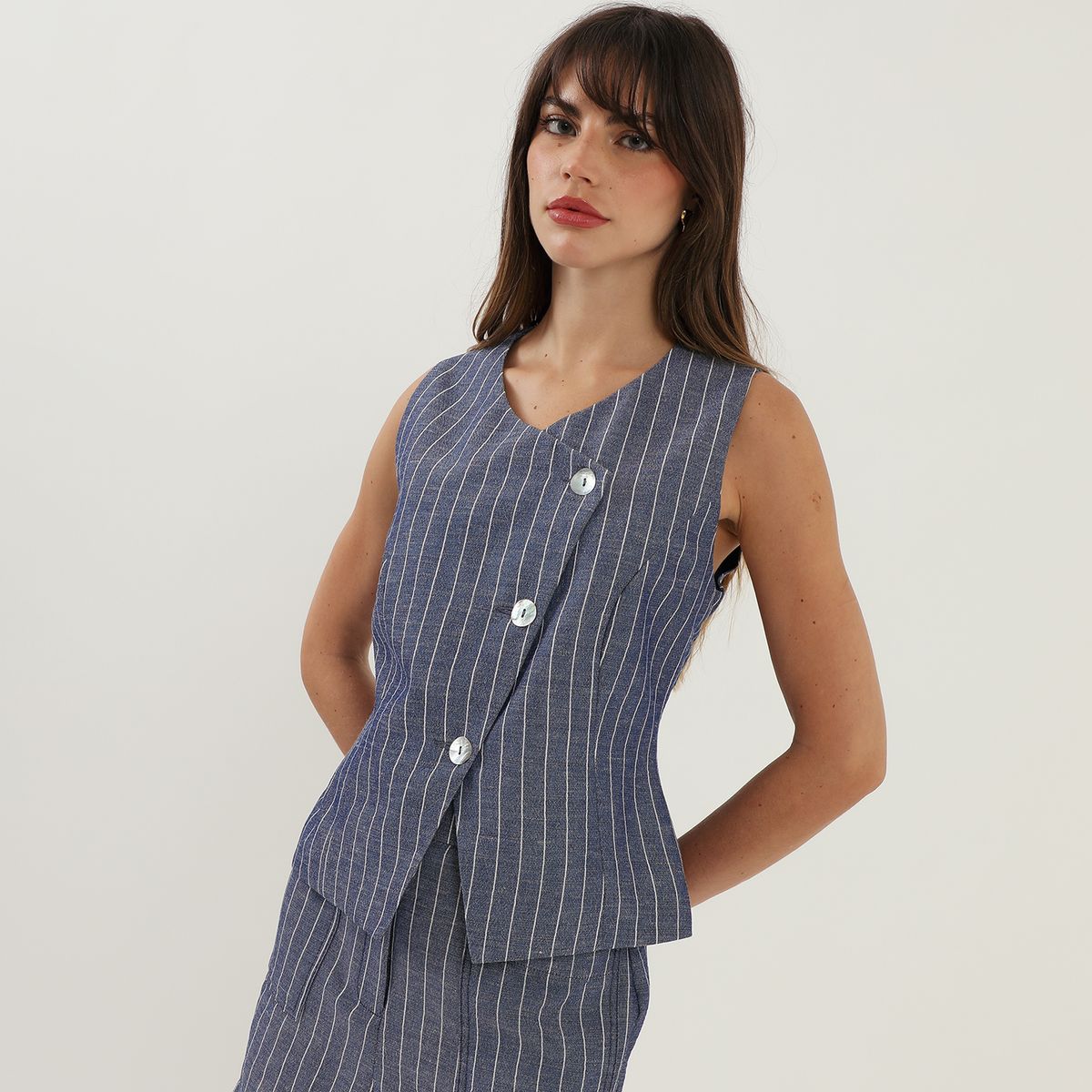 BASEMENT - Top Asimétrico Mujer Basement