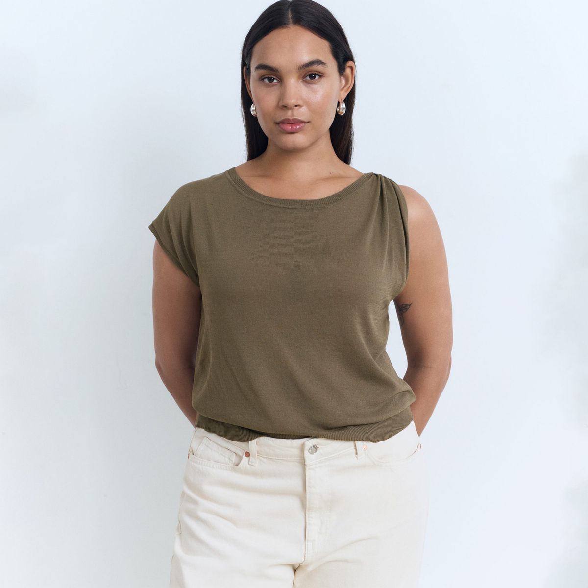 MANGO - Polo Chompa Manga Corta Mujer Mango