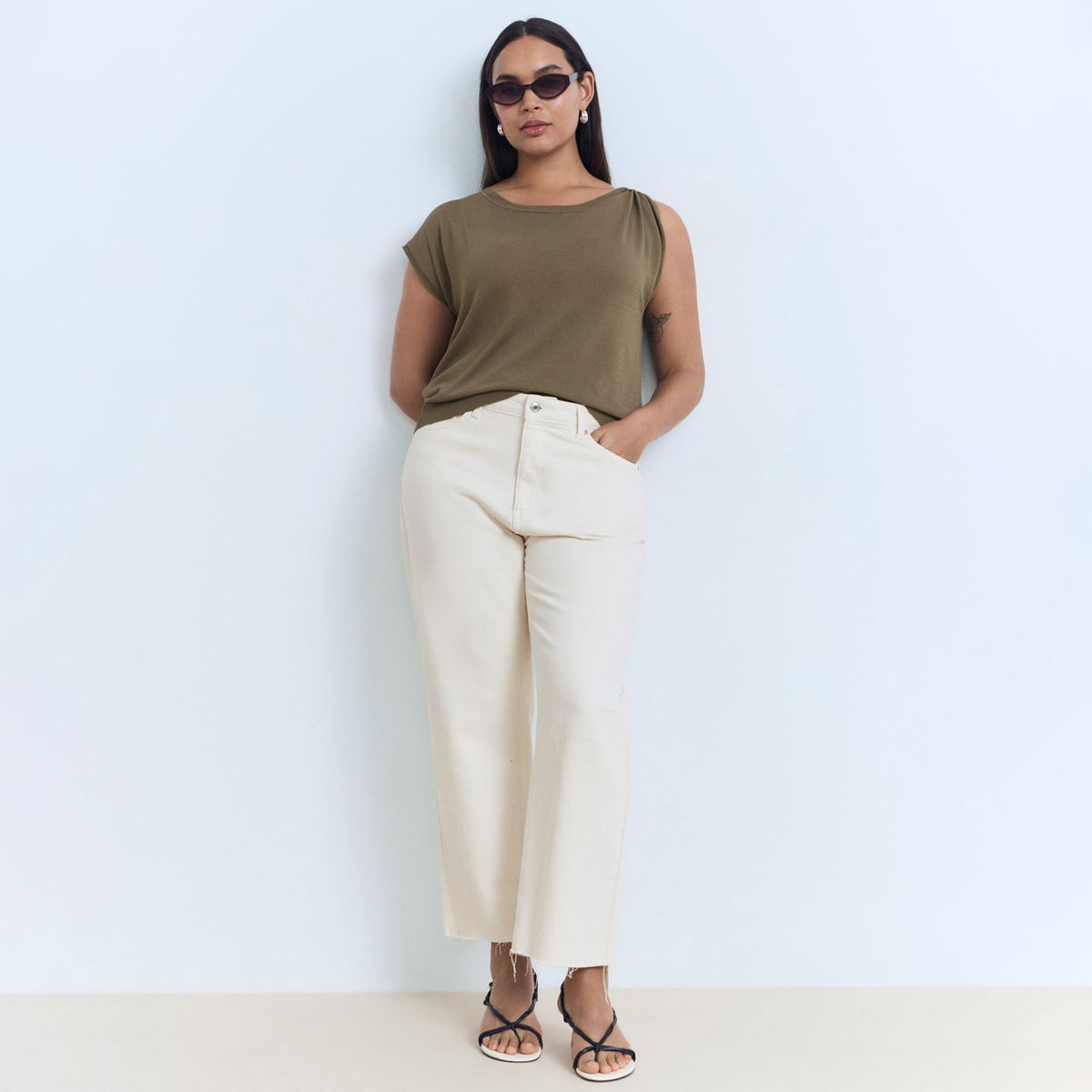 MANGO - Polo Chompa Manga Corta Mujer Mango