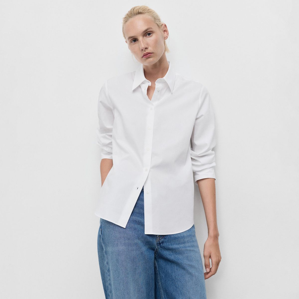 MANGO - Blusa Manga Larga Mujer Mango