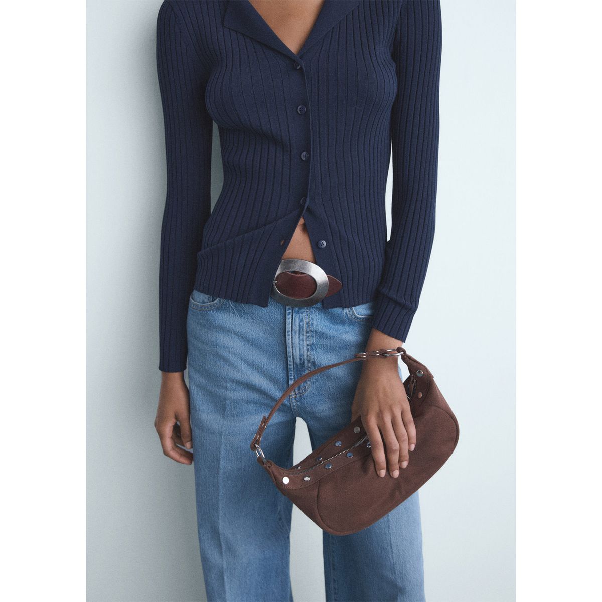 MANGO - Jean Wide Leg Tiro Alto Mujer Mango