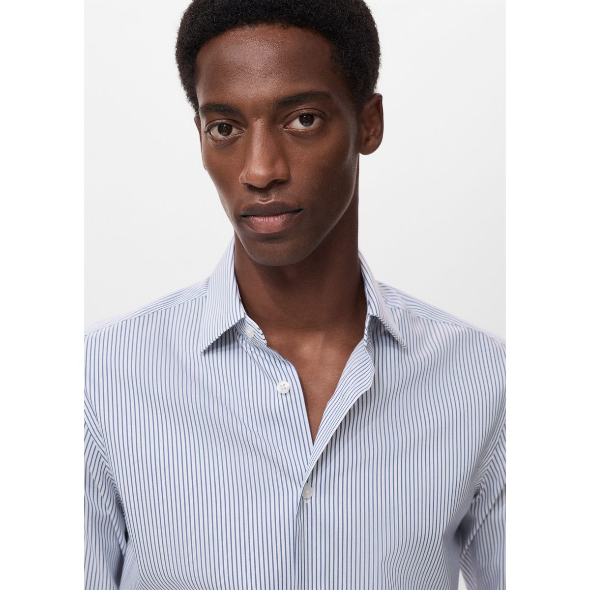 MANGO - Camisa Regular Fit Algodón Rayas Mango Man