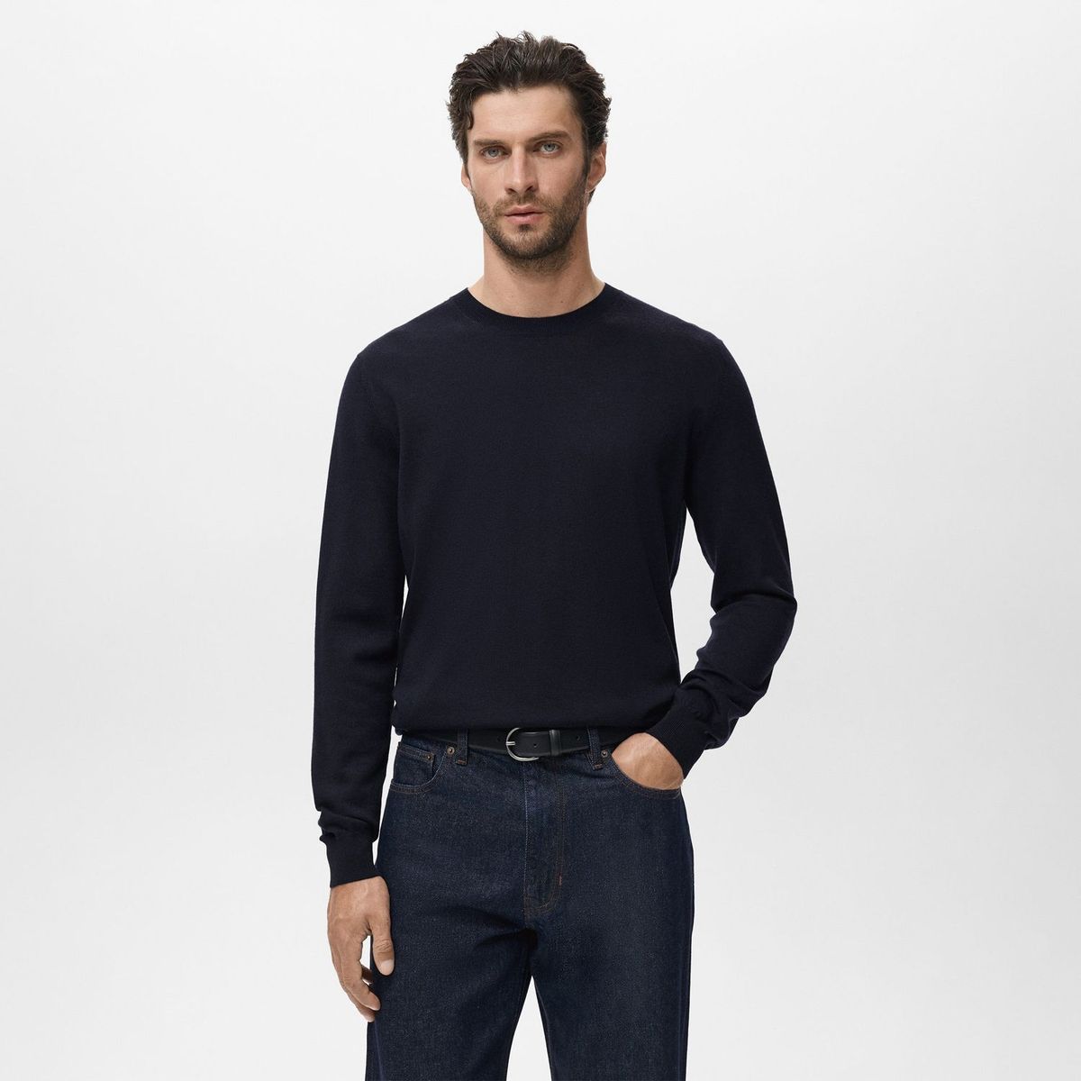 MANGO - Chompa 100% Lana Casual Mango Man