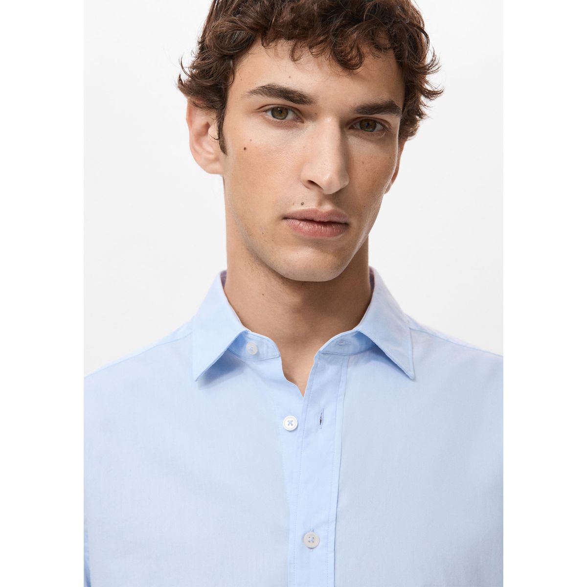 MANGO - Camisa 100% Algodón Regular Fit Mango Man