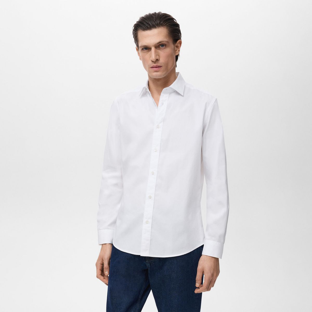 MANGO - Camisa 100% Algodón Regular Fit Mango Man
