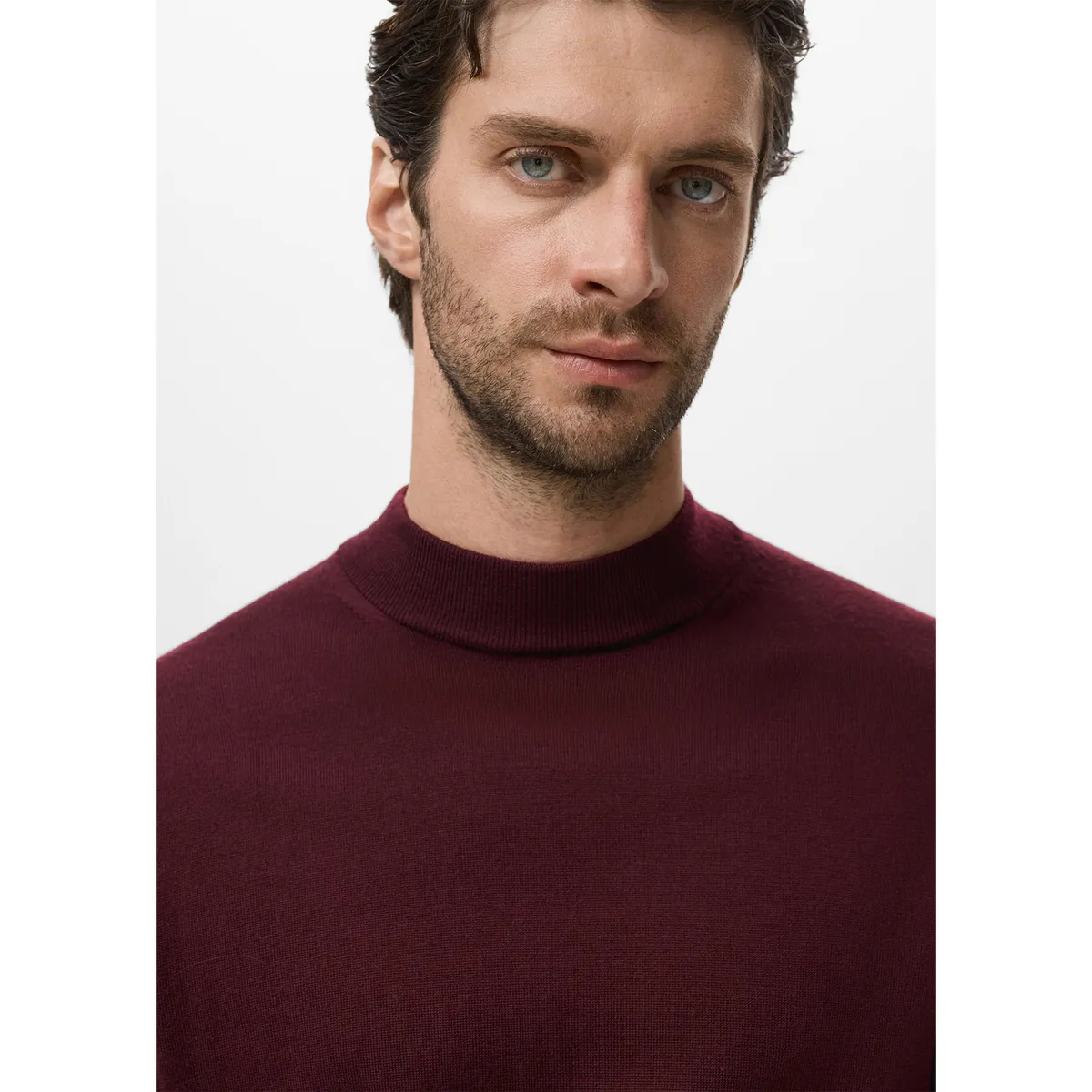 MANGO - Chompa 100% Lana Regular Fit Hombre Man