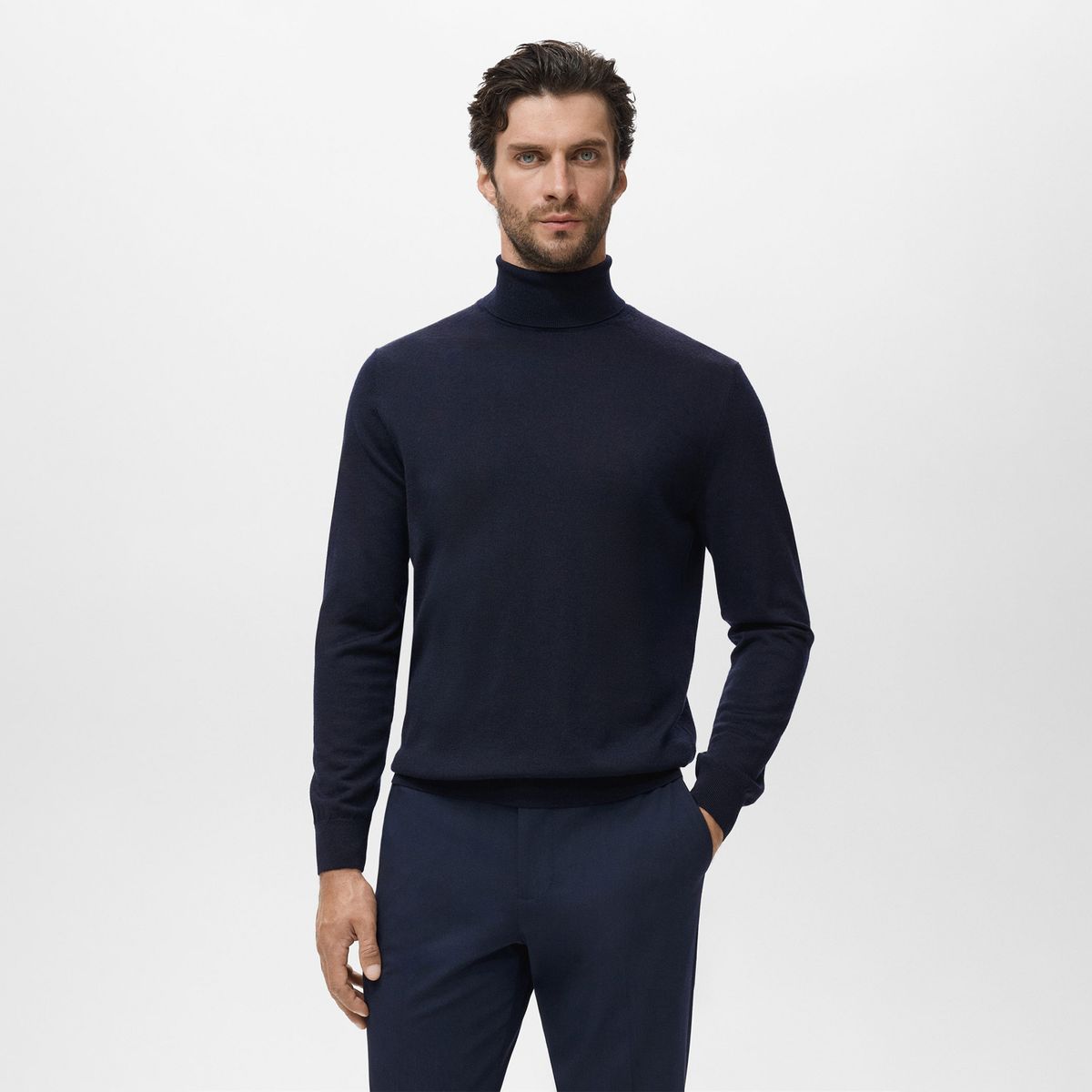 MANGO - Chompa 100% Lana Casual Mango Man