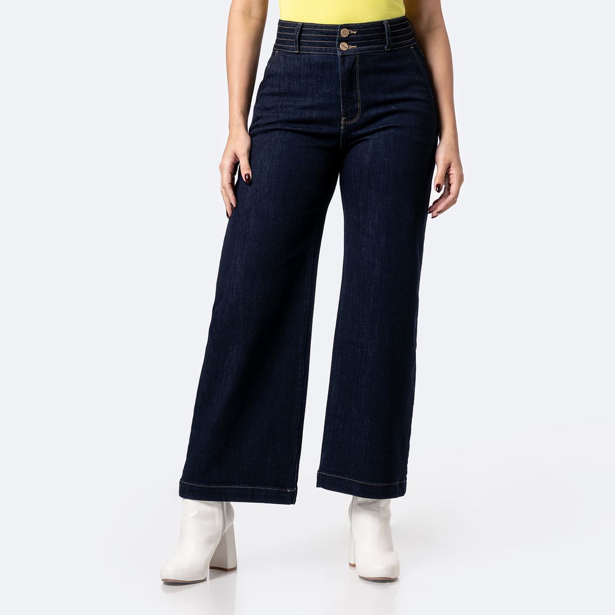 PIONIER - Jean Wide Leg Tiro Alto Mujer  Pionier 