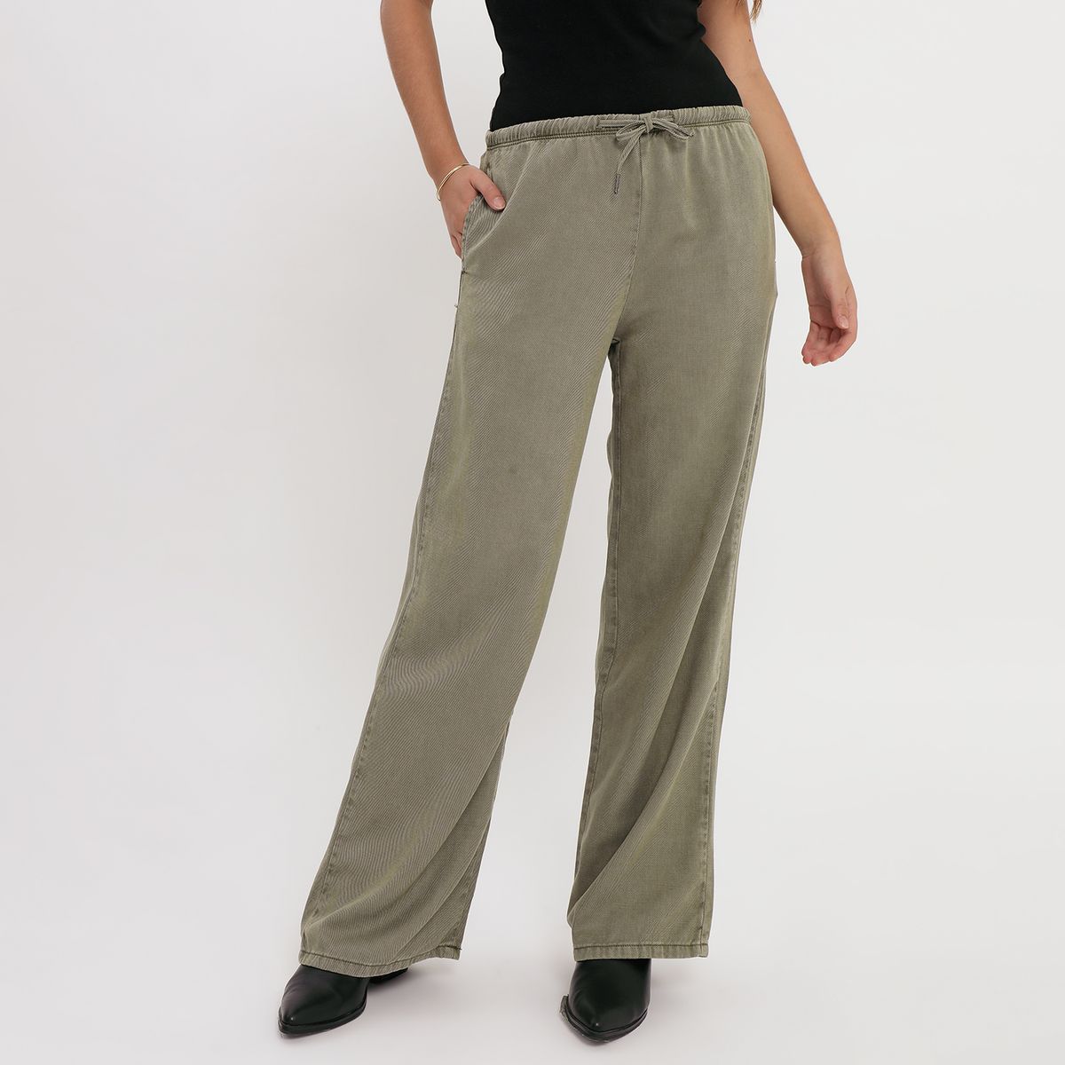 DENIMLAB - Pantalón Straight Tiro Medio Mujer Denimlab