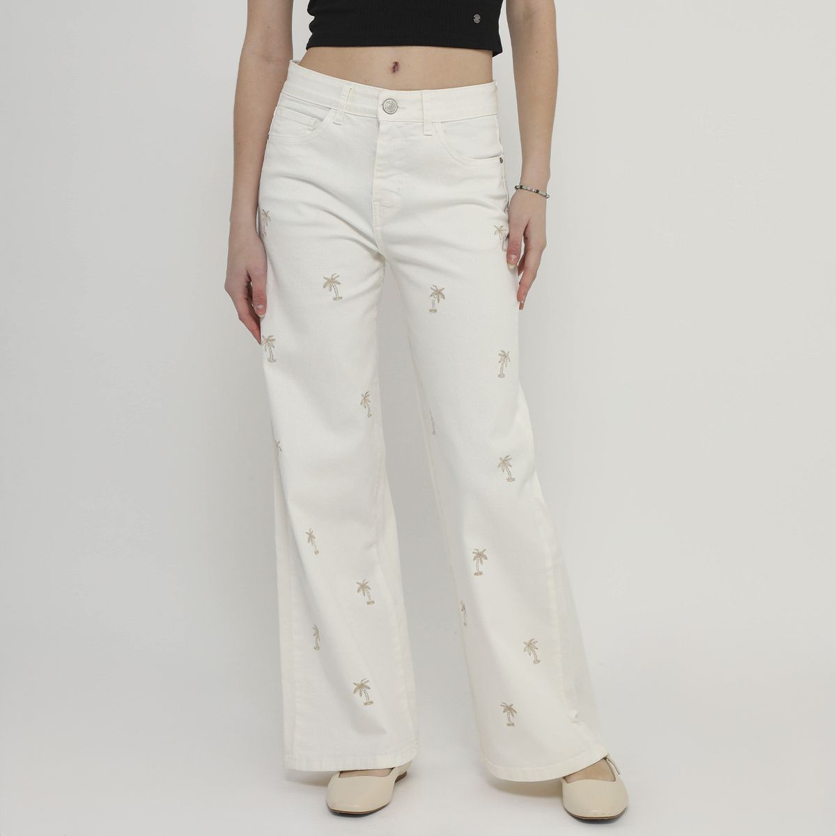 DOO AUSTRALIA - Jean Wide Leg Tiro Medio Mujer Doo Australia