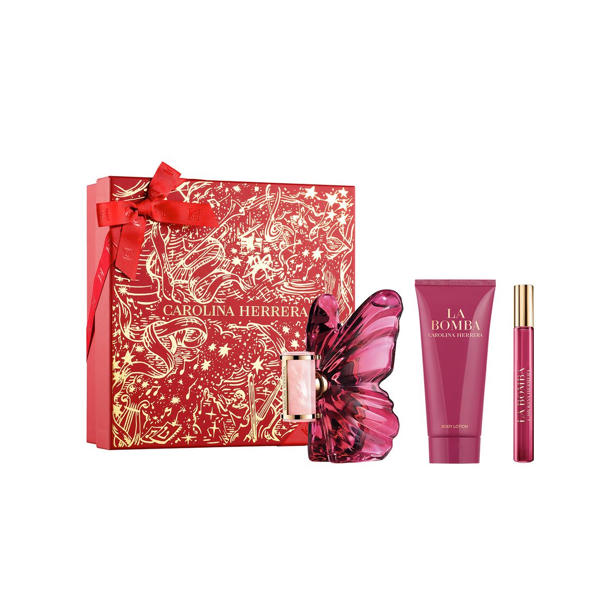CAROLINA HERRERA - Set Carolina Herrera La Bomba Edp 80ml + Body Lotion + Mini 10ml