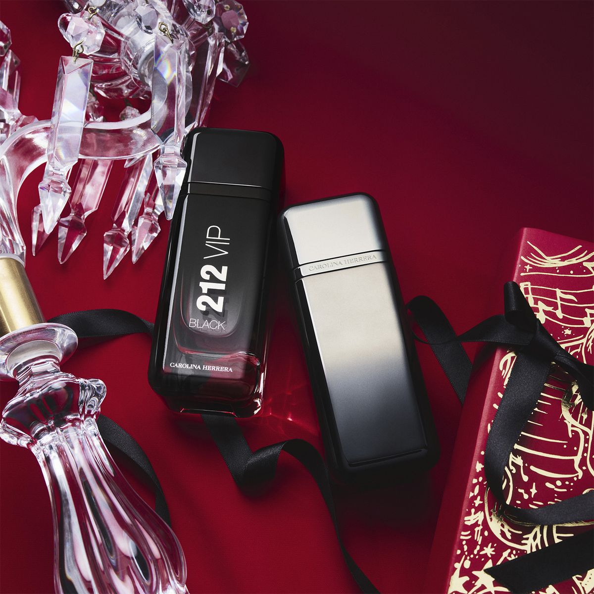 CAROLINA HERRERA - Set Carolina Herrera 212 Vip Black Elixir Edp 100ml+ Shower Gel 100ml+mini