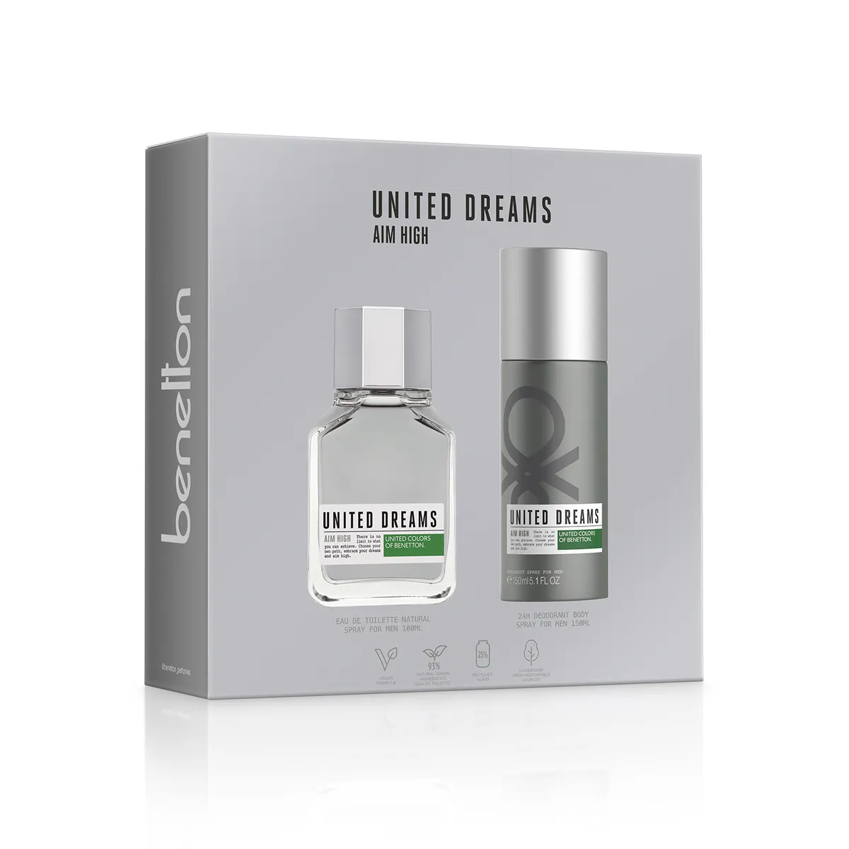 BENETTON - Set Benetton United Dreams Aim High Edt 100ml+deo 150ml