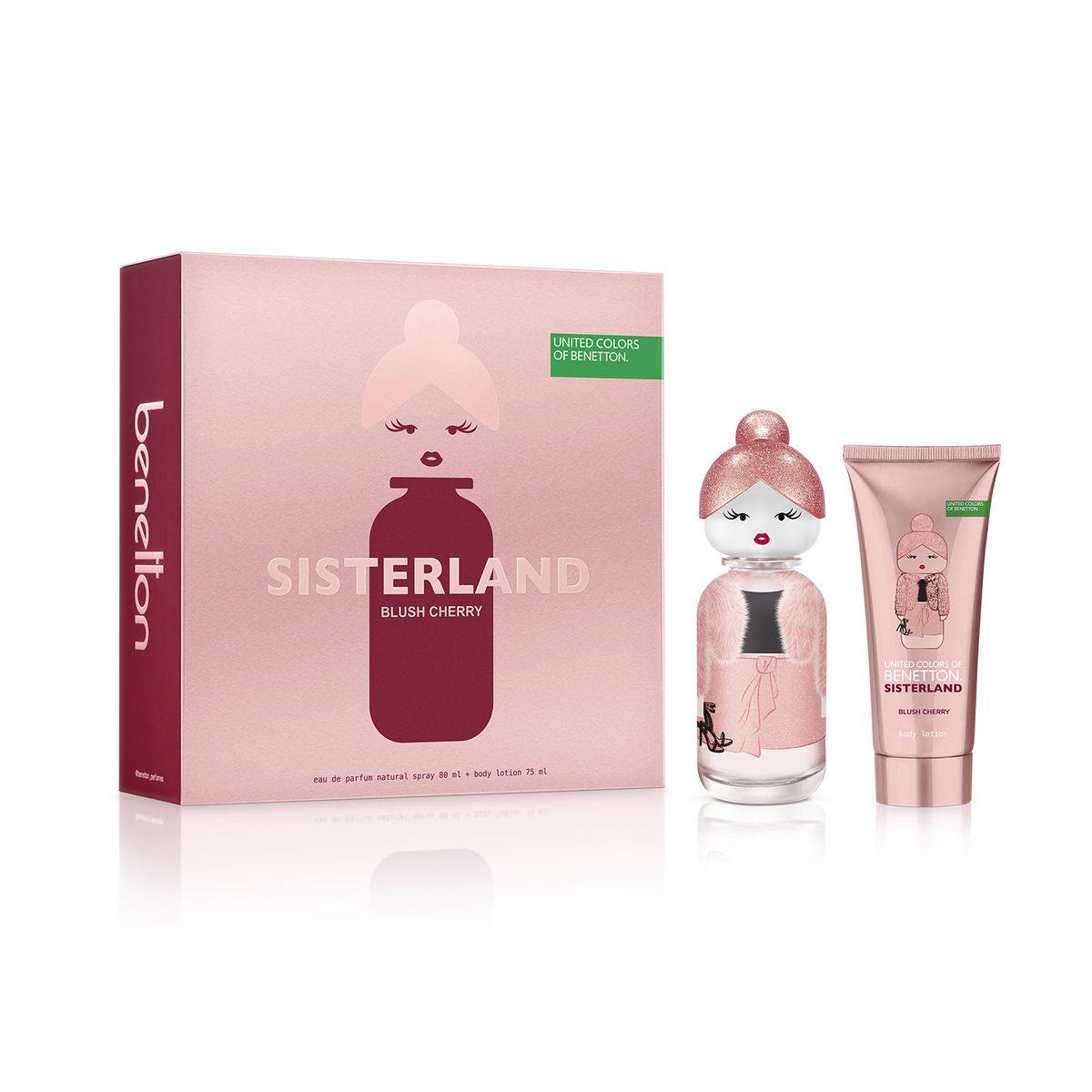 BENETTON - Set Benetton Sisterland Blush Cherry Edp 80ml+ Body Lotion 75ml