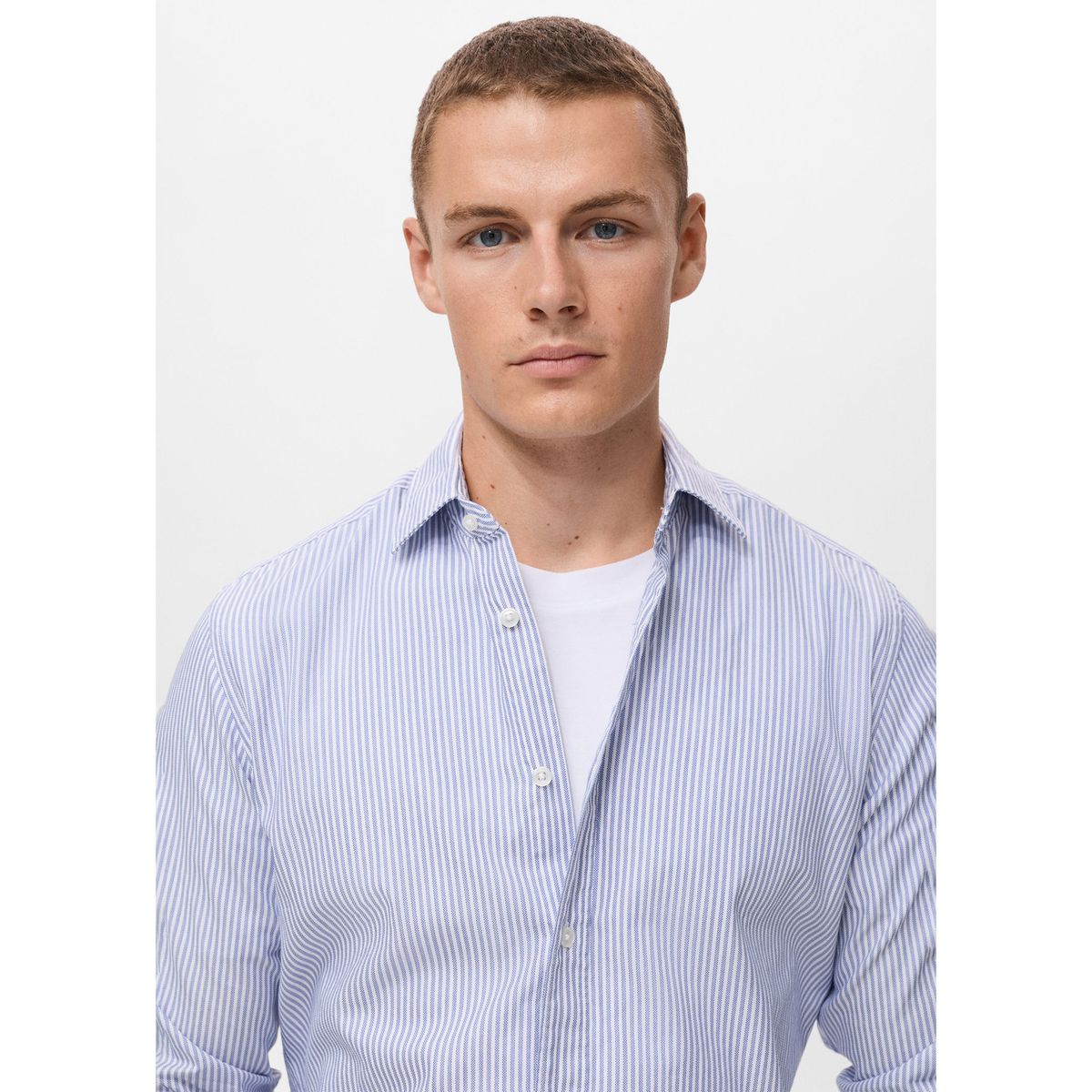 MANGO - Camisa 100% Algodón Rayas Kodak Man