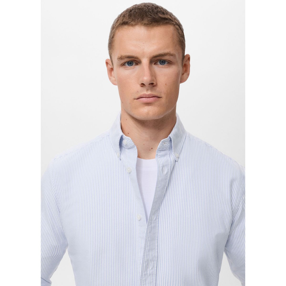 MANGO - Camisa 100% Algodón Rayas Kodak Man