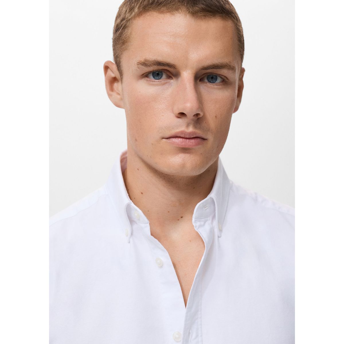 MANGO - Camisa 100% Algodón Oxford Man