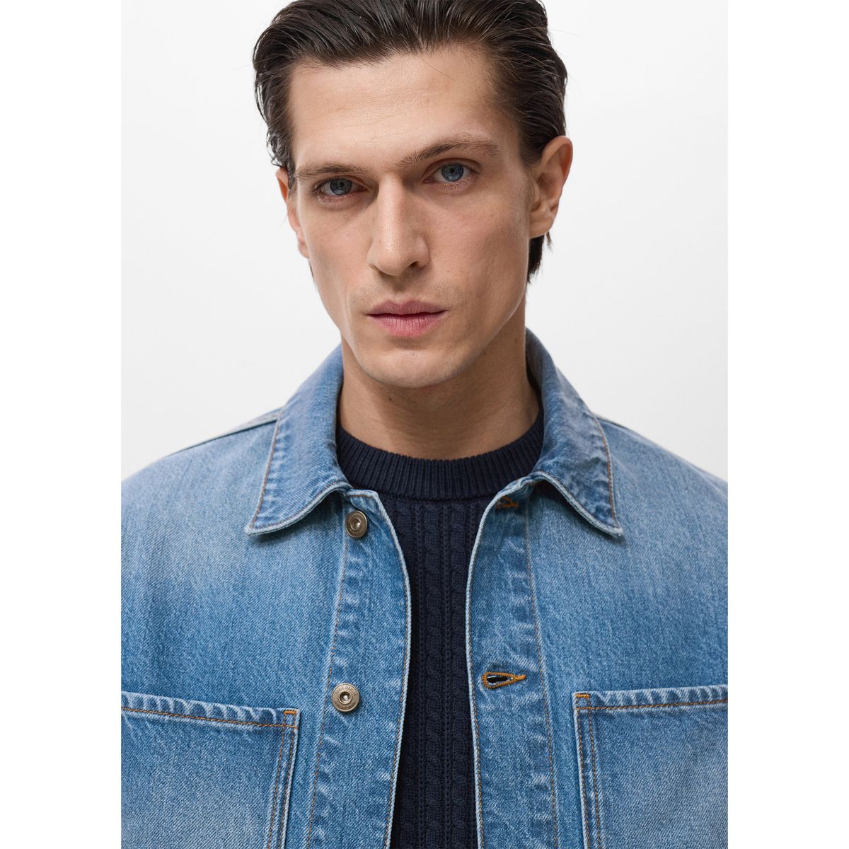 MANGO - Casaca 100% Algodón Casual Hombre Mango