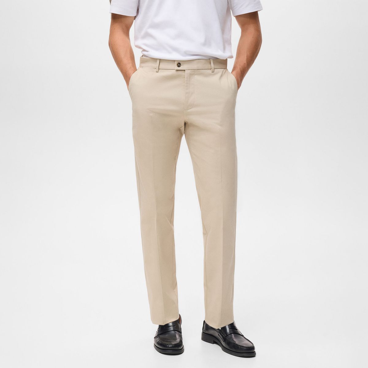 MANGO - Pantalón Algodón Regular Fit Man