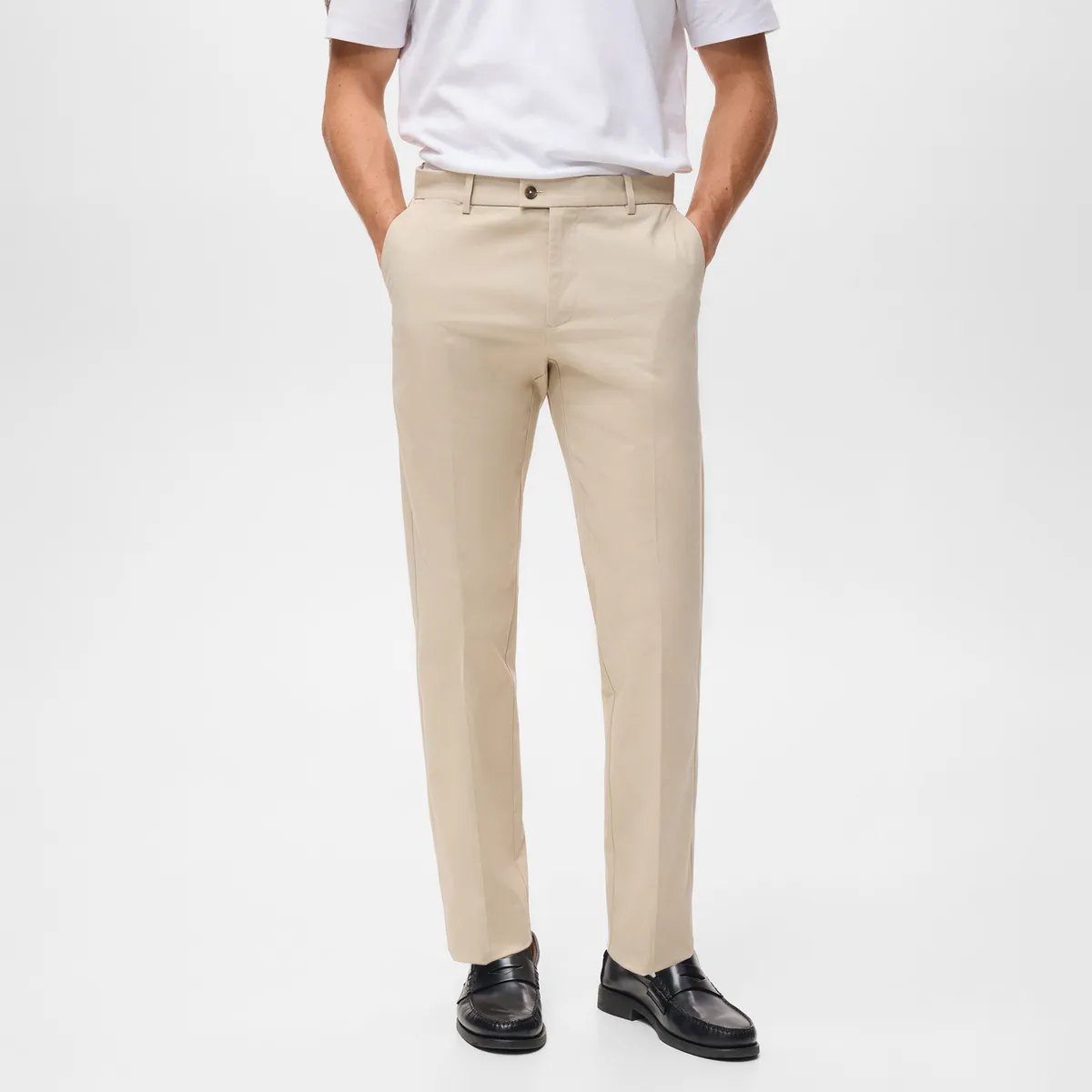 MANGO - Pantalón Algodón Regular Fit Man