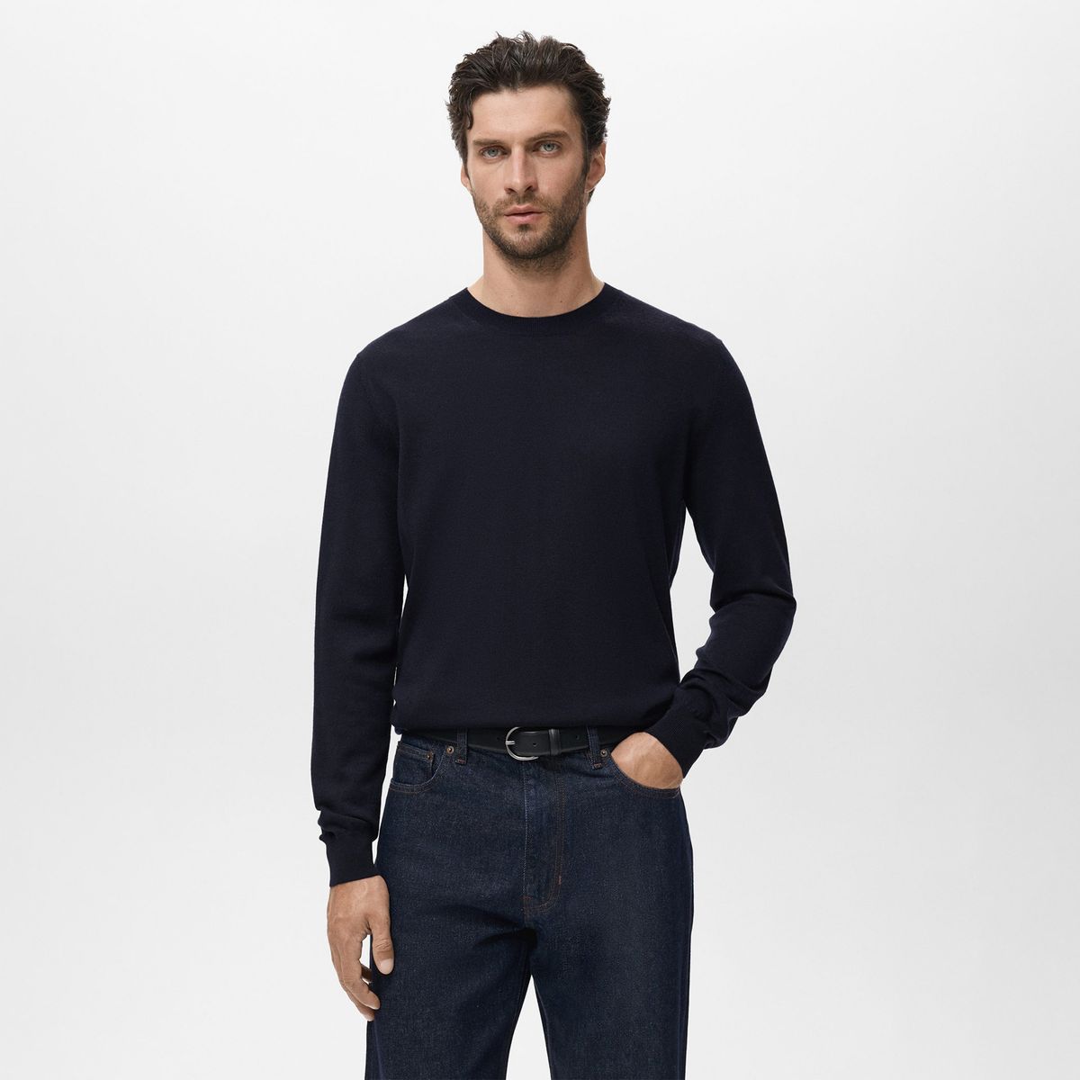 MANGO - Chompa 100% Lana Casual Mango Man