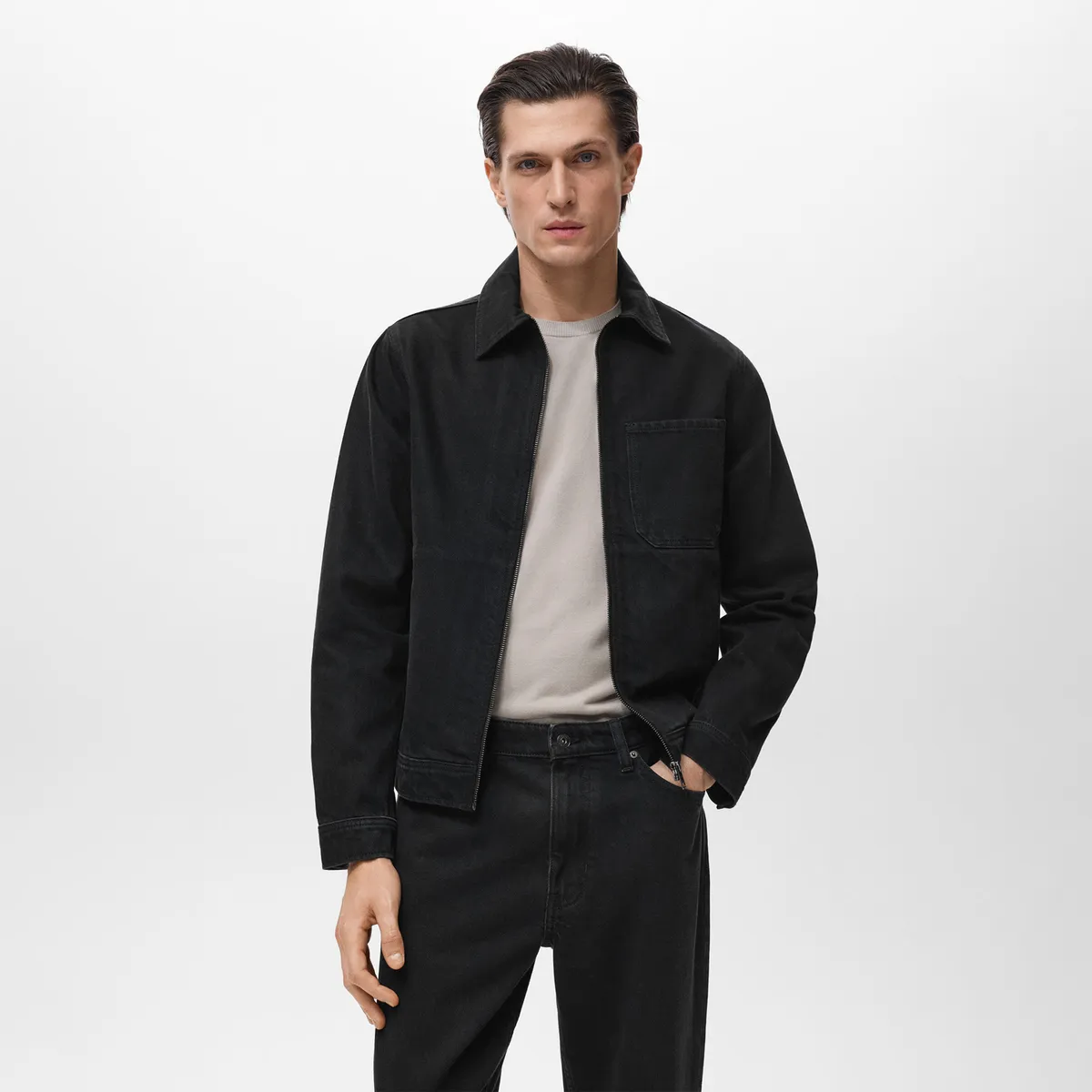 MANGO - Casaca 100% Algodón Casual Mango Man