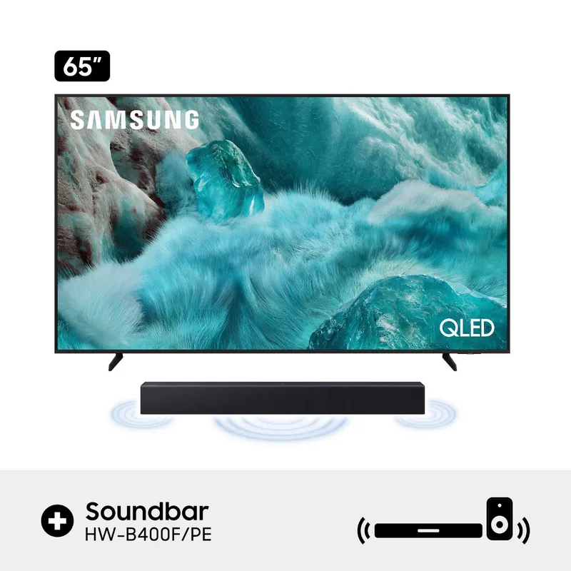 SAMSUNG - Televisor Samsung 65'' Qled Q7f Vision Ai + Soundbar Hw-b400f