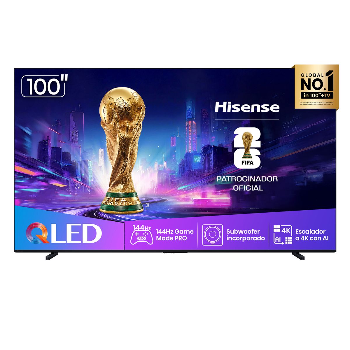 HISENSE - Televisor Hisense 100" Qled 4k 100q7qg Google Tv