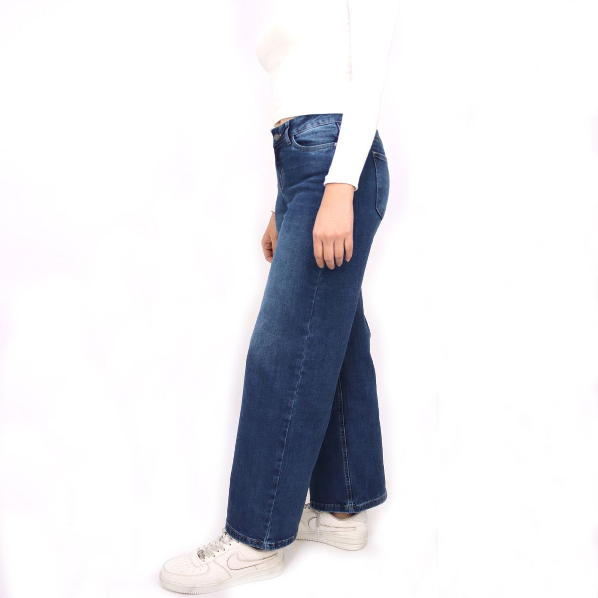 KAYRA POBLET - Jean Wide Leg Tiro Bajo Mujer Kayra Poblet