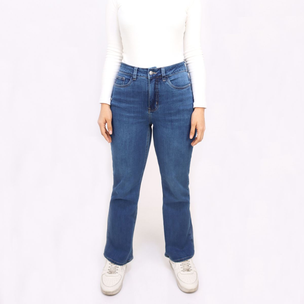 KAYRA POBLET - Jean Flare Tiro Alto Mujer Kayra Poblet