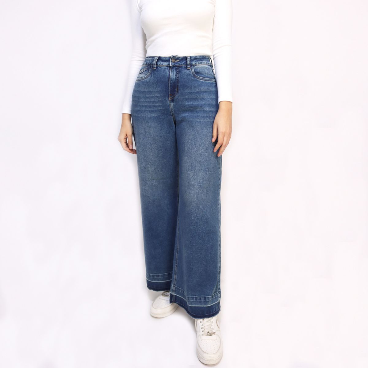 KAYRA POBLET - Jean Wide Leg Tiro Alto Mujer Kayra Poblet