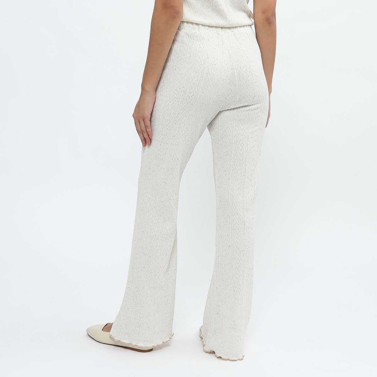 SYBILLA - Pantalón Flare Tiro Alto Mujer Sybilla