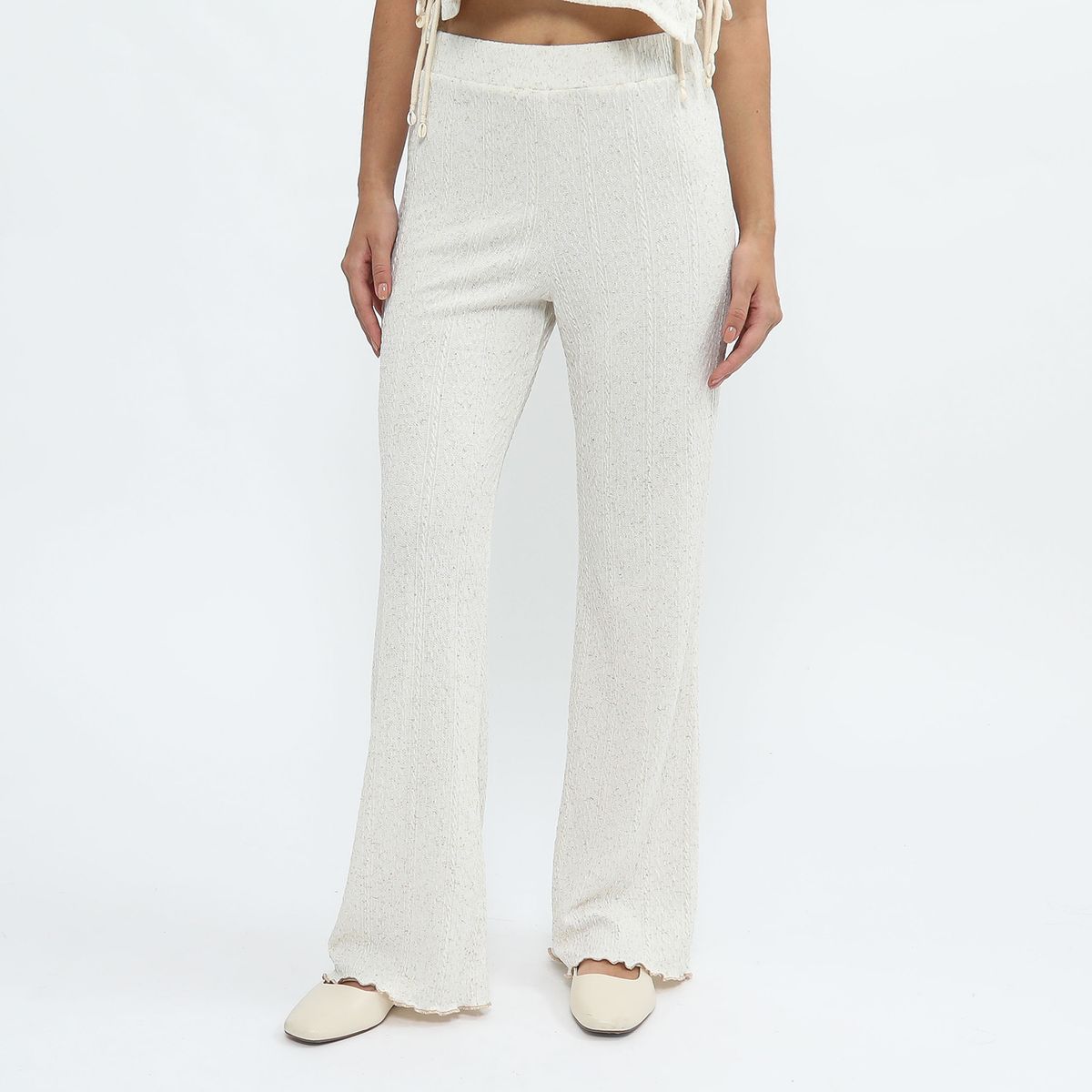 SYBILLA - Pantalón Flare Tiro Alto Mujer Sybilla