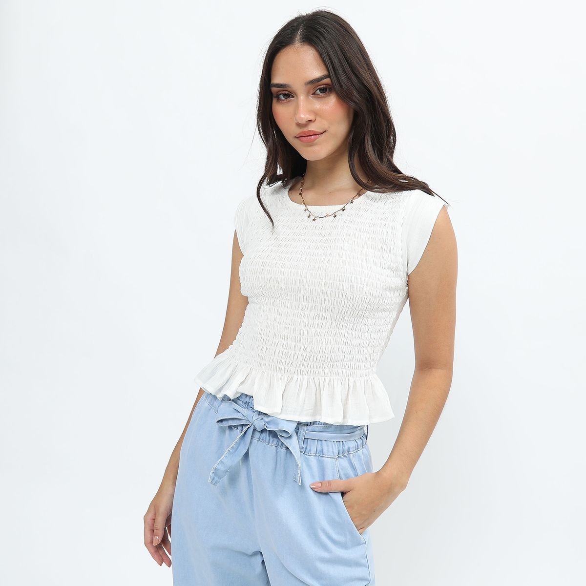 SYBILLA - Blusa Manga Corta Mujer Sybilla