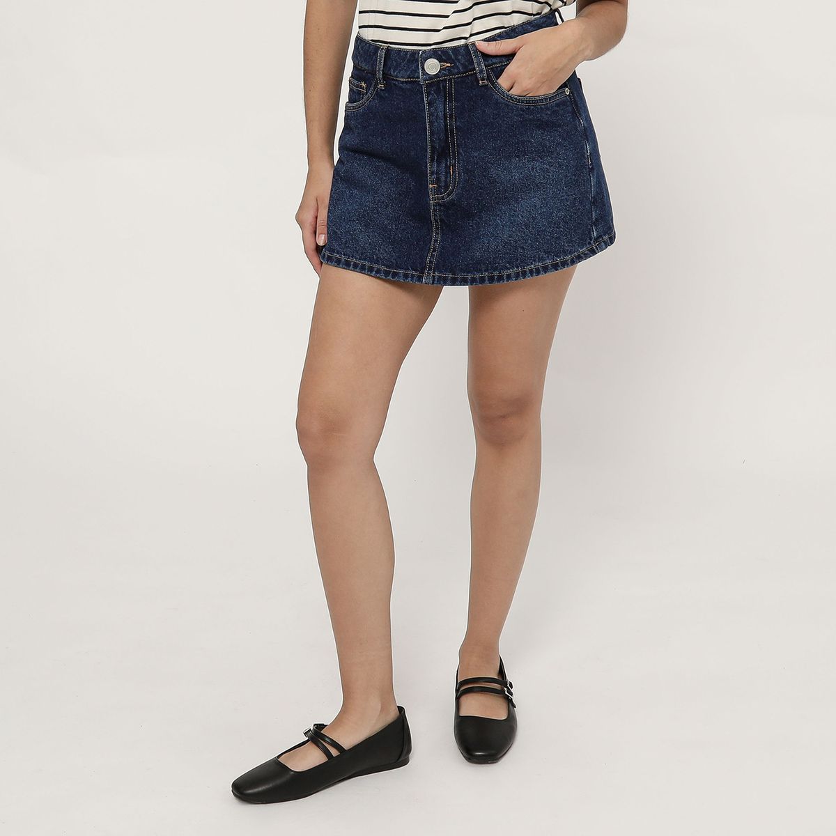 SYBILLA - Falda Short Denim Mujer Sybilla