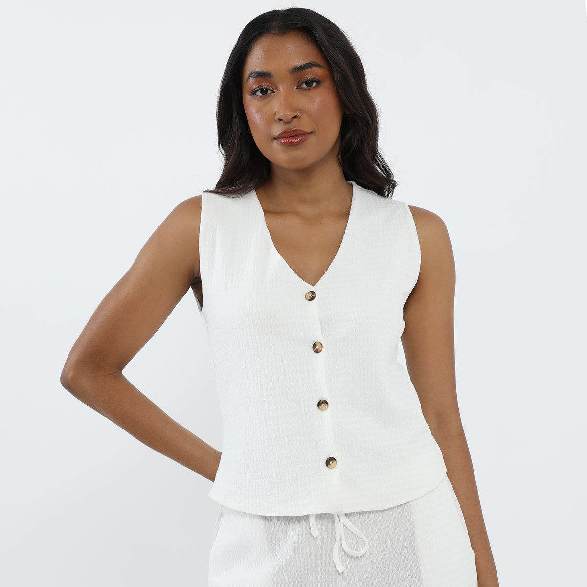 ELLE - Top Sin Mangas Mujer Elle