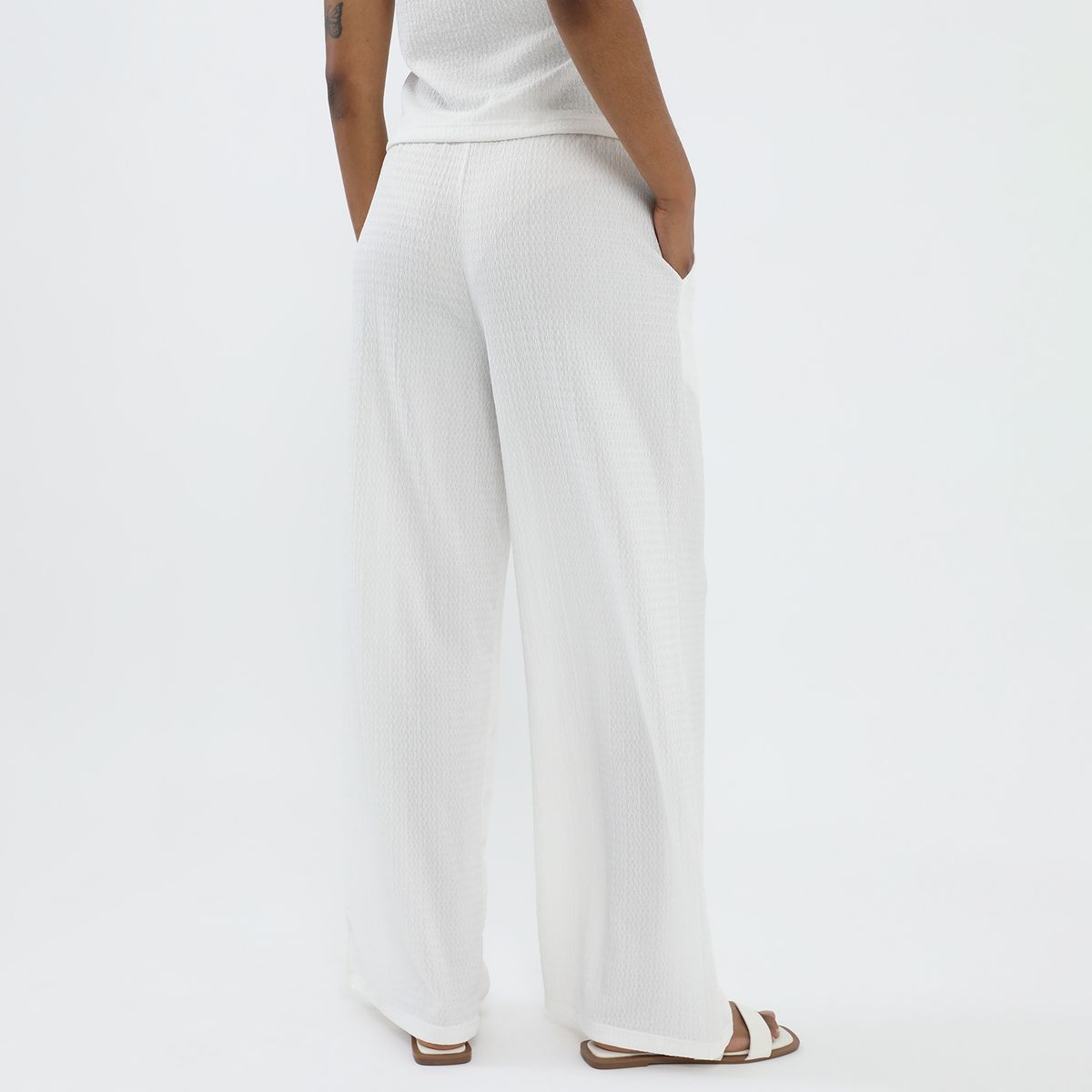 ELLE - Pantalón Tiro Medio Mujer Elle