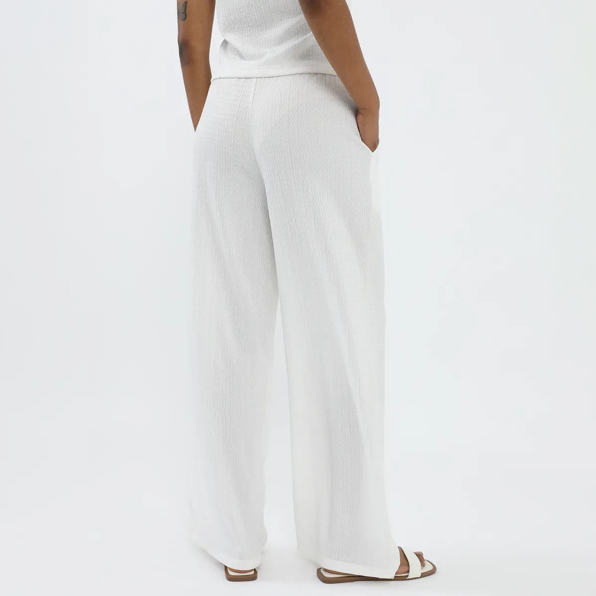 ELLE - Pantalón Tiro Medio Mujer Elle