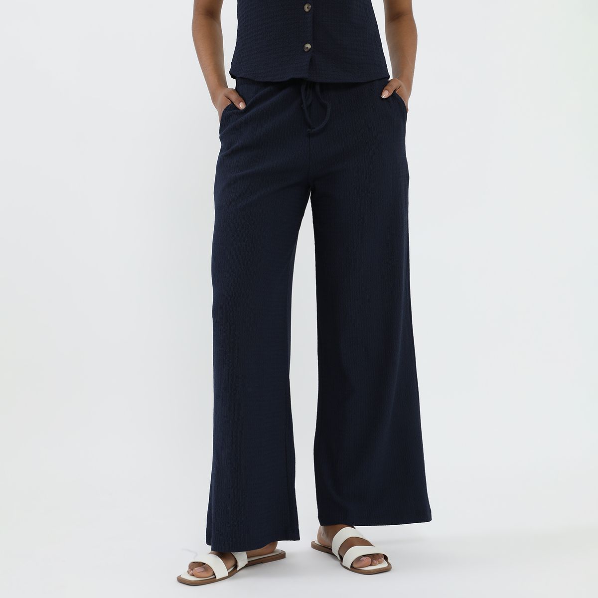 ELLE - Pantalón Tiro Medio Mujer Elle