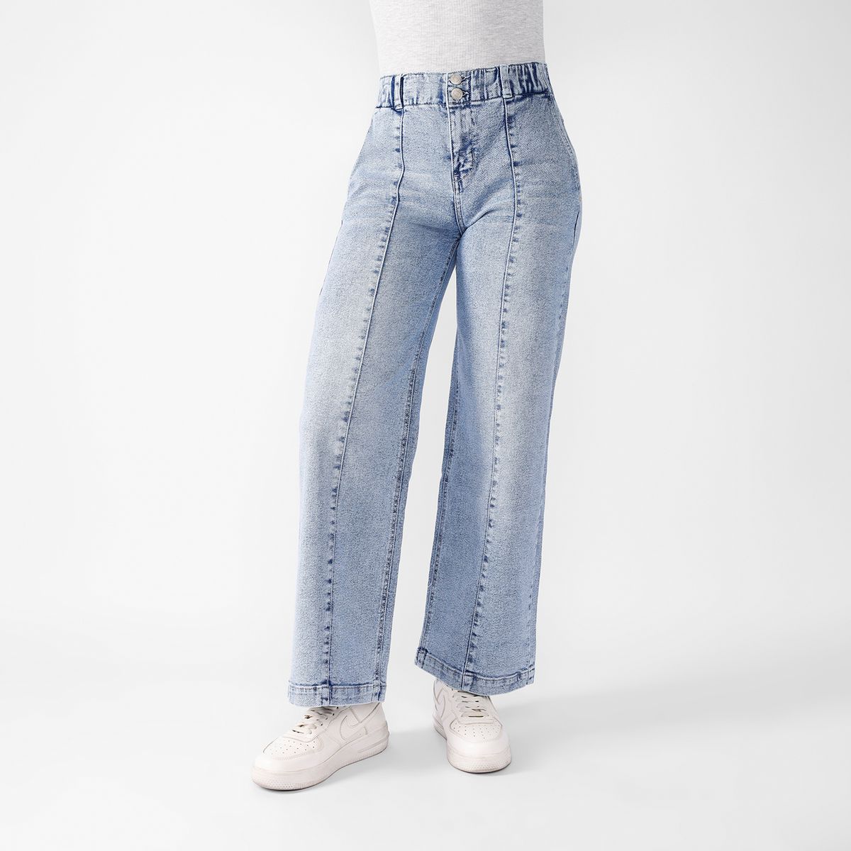 KANSAS - Jean Wide Leg Tiro Alto Mujer Kansas