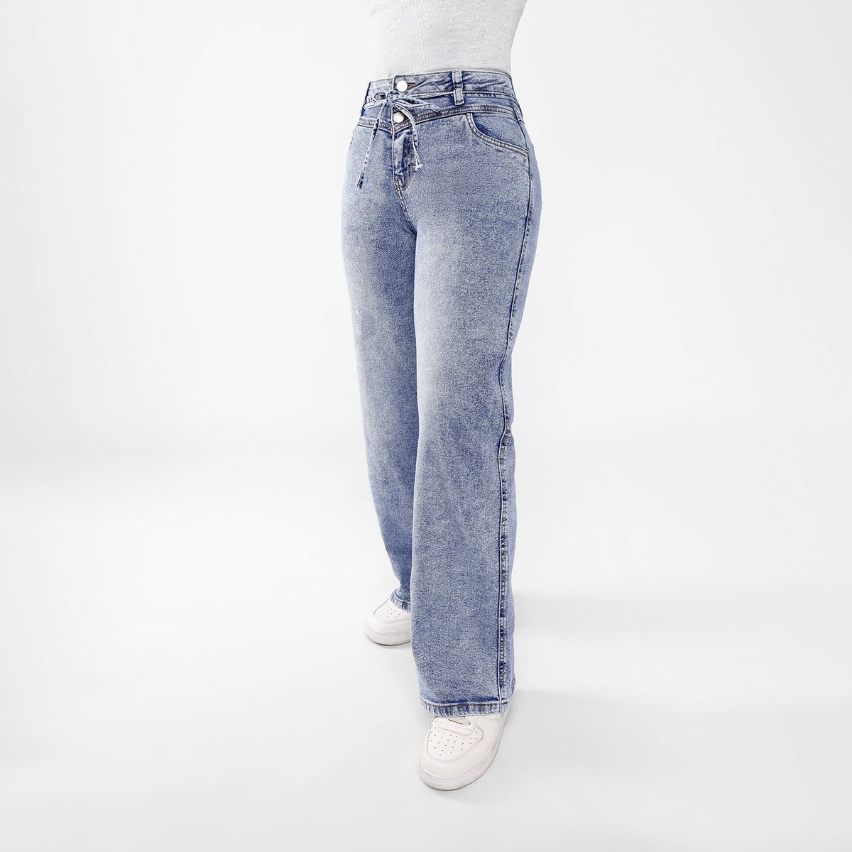 KANSAS - Jean Wide Leg Tiro Alto Mujer Kansas