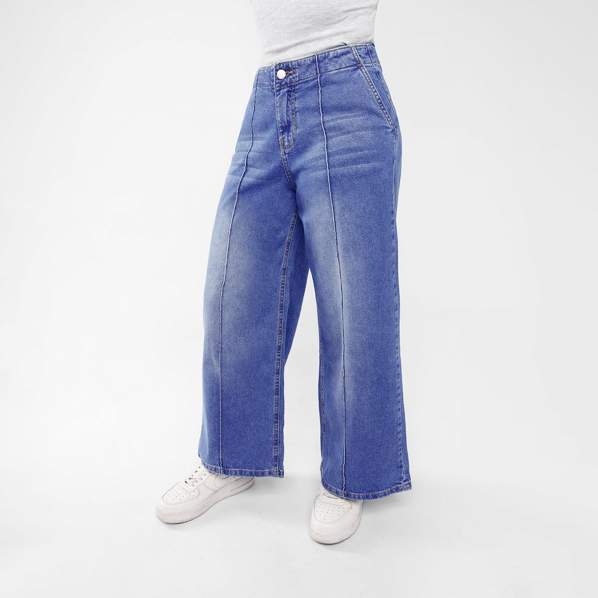 KANSAS - Jean Wide Leg Tiro Alto Mujer Kansas