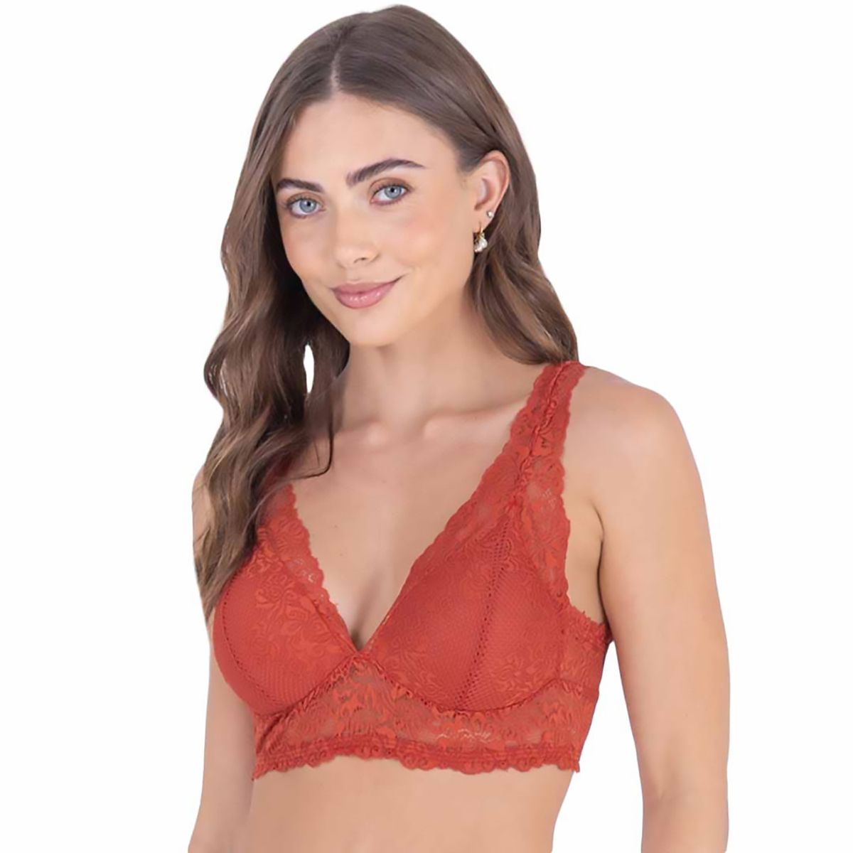 CAFFARENA - Bralette Encaje Sin Aro