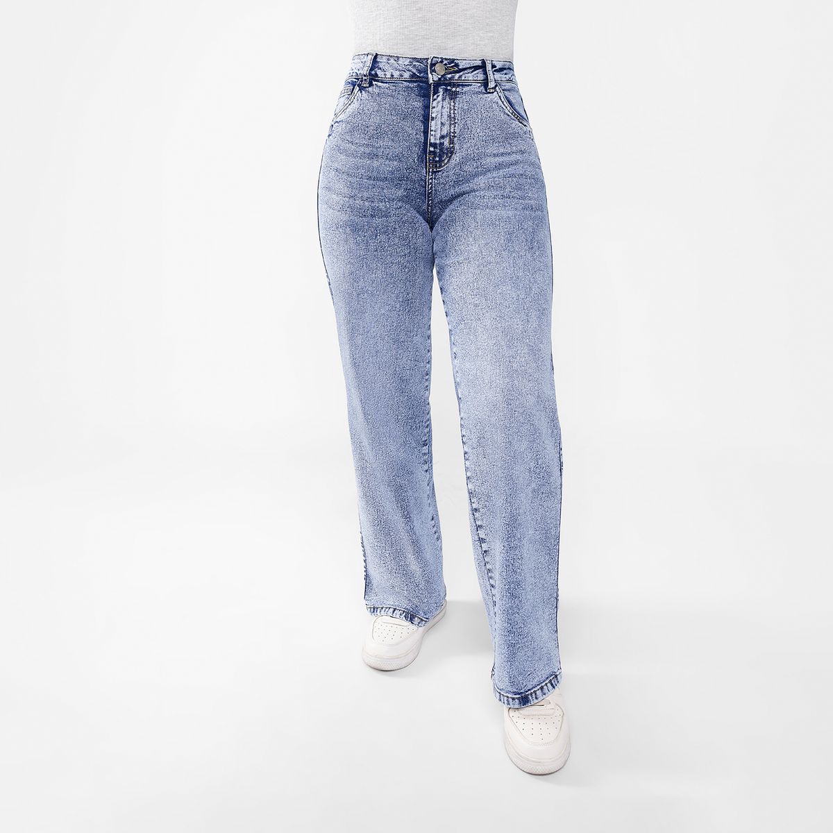 KANSAS - Jean Wide Leg Tiro Alto Mujer Kansas