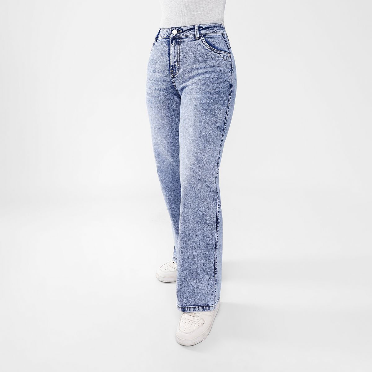 KANSAS - Jean Wide Leg Tiro Alto Mujer Kansas