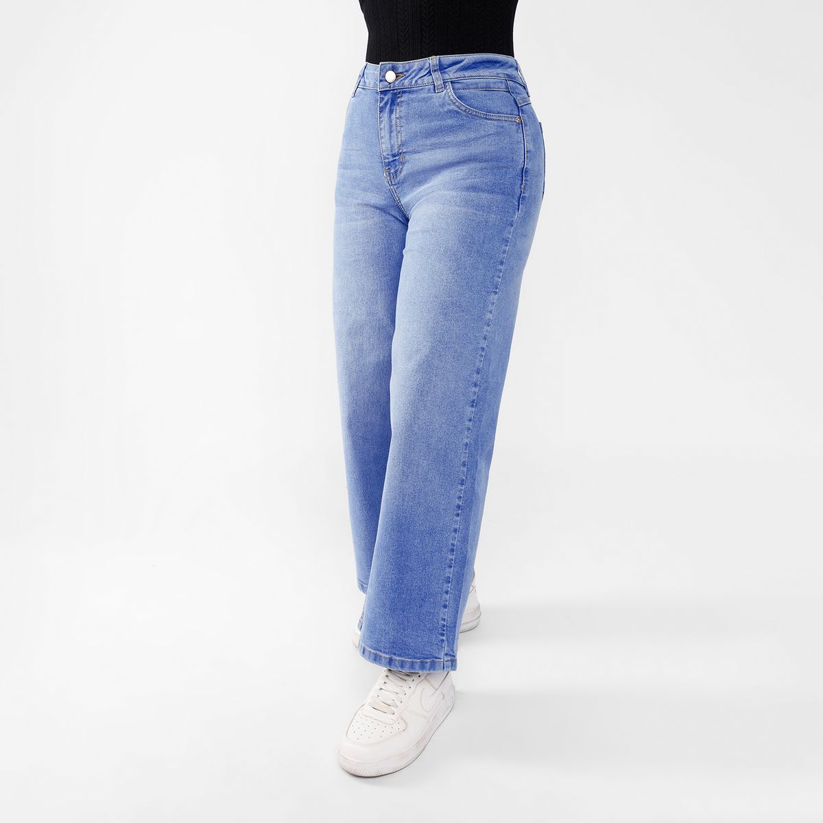 KANSAS - Jean Wide Leg Tiro Alto Mujer Kansas