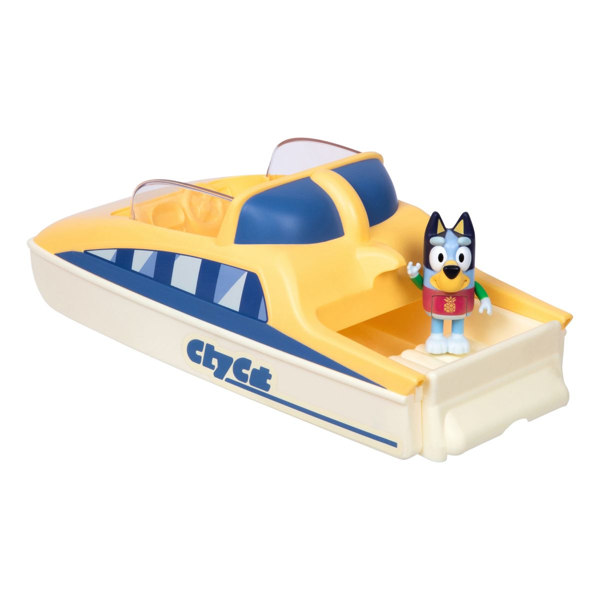 BLUEY - Set de Juego Yate y Figura Con Cambio de Color Bluey