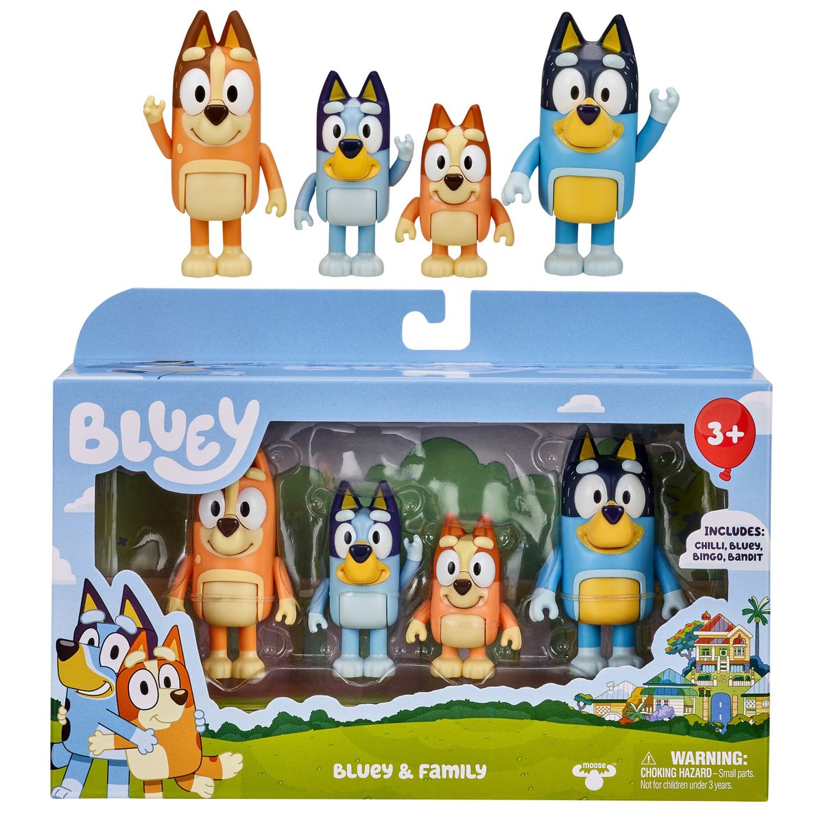 BLUEY - Pack X4 Figuras Bluey